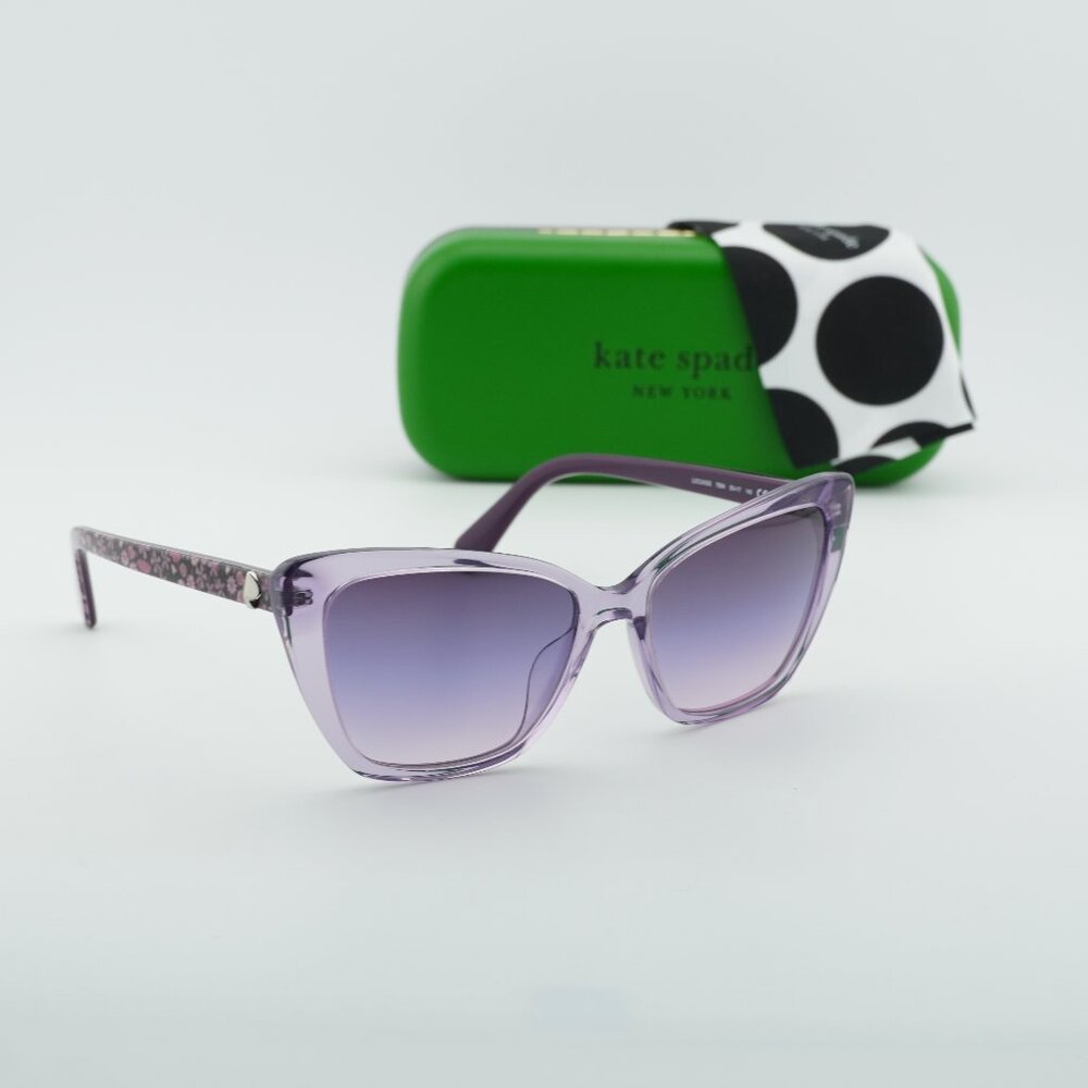Kate Spade LUCCA/G/S 0789 I4 Cat Eye Sunglasses - Lilac/Blue to Peach